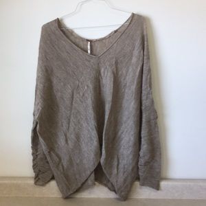 Free People oversized beige slouchy Sweater Sz M